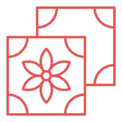 Motif de carreaux décoratifs minimalistes rouge pour salle de bain par ac-plomberie en haute-garonne
